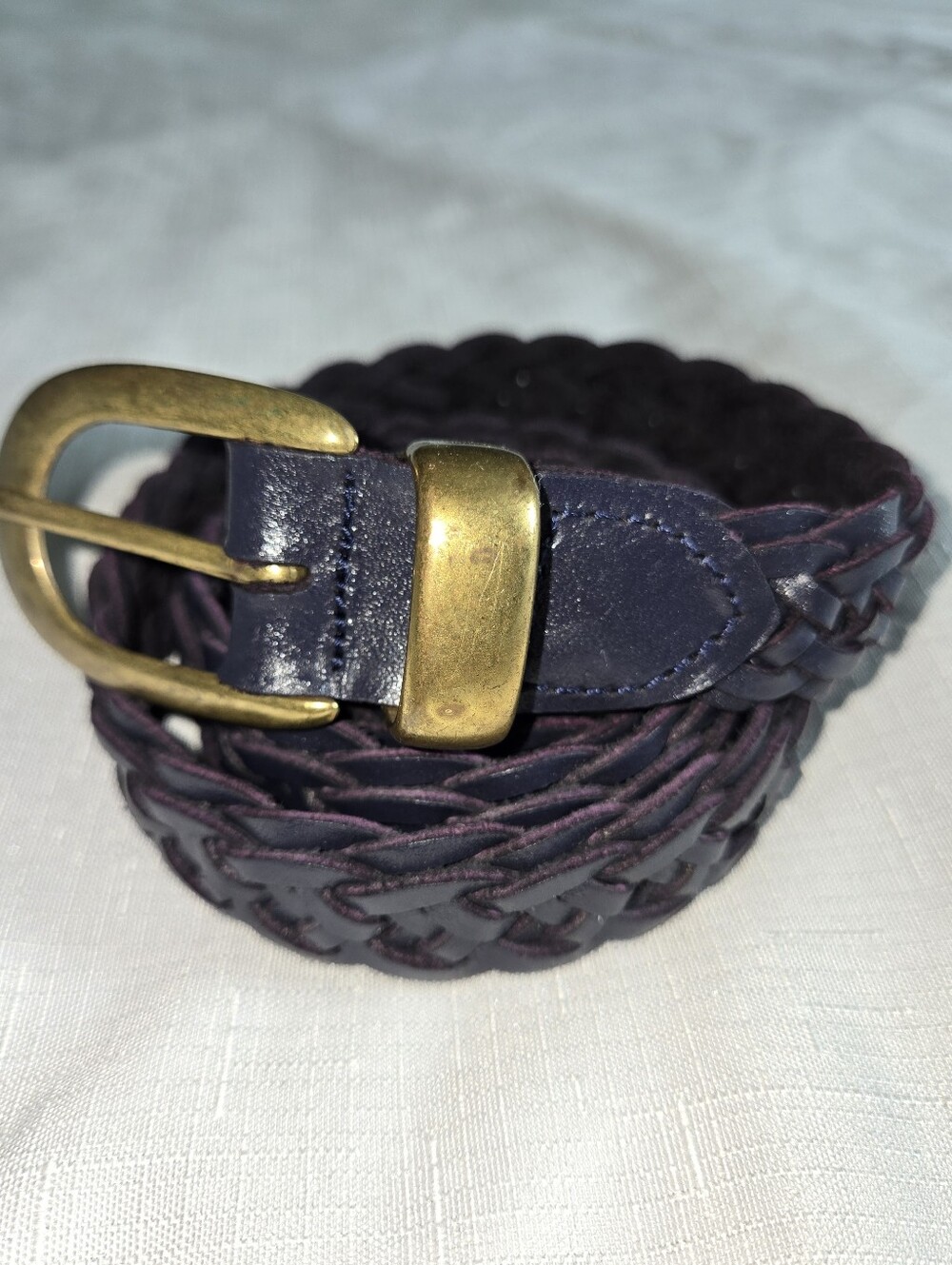Vintage Capezio Blue Leather Belt M/L Argentina Equestrian Statement Buckle Boho